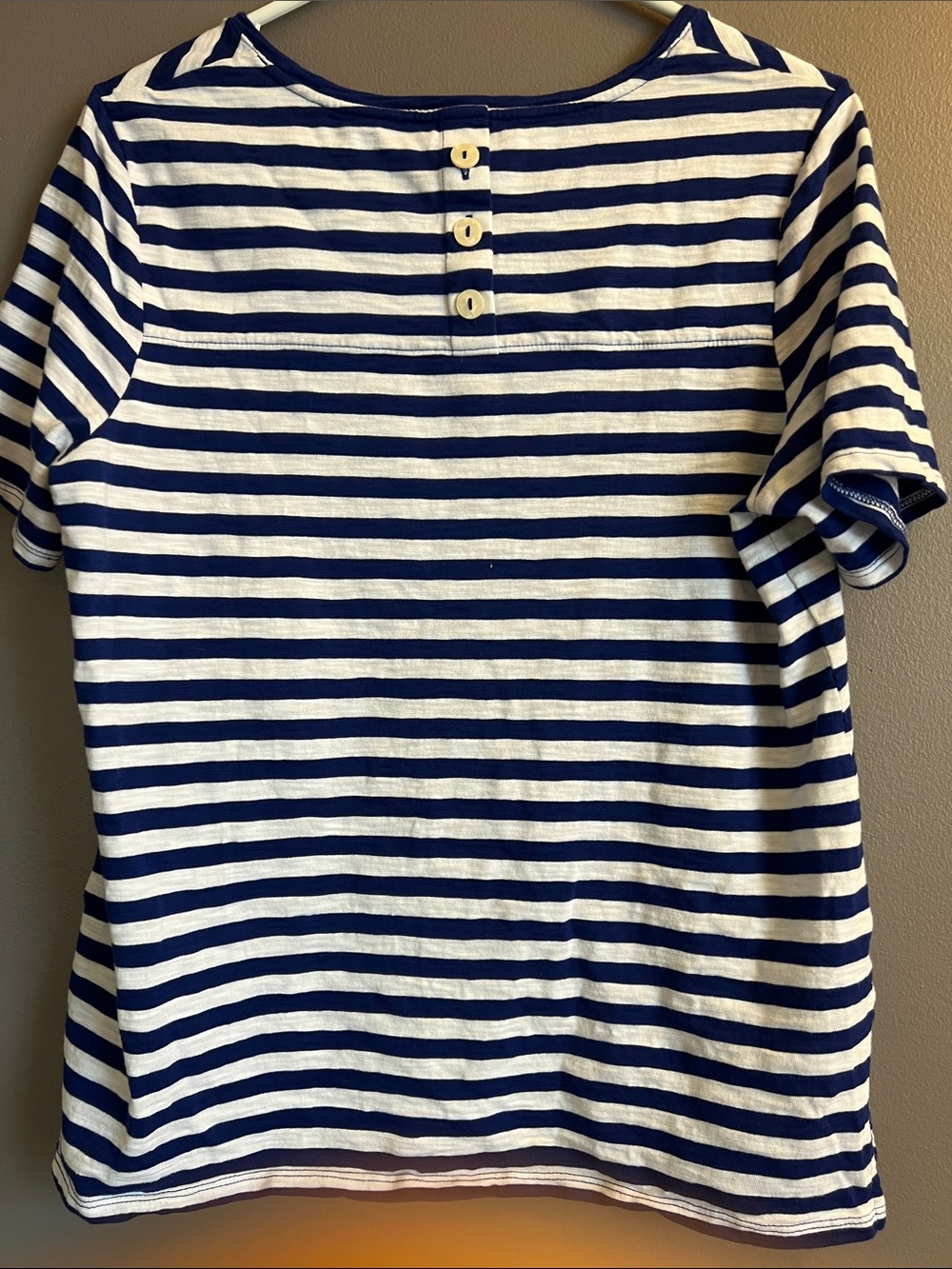 Blue and white striped Chico’s tee - Picture 2 of 7